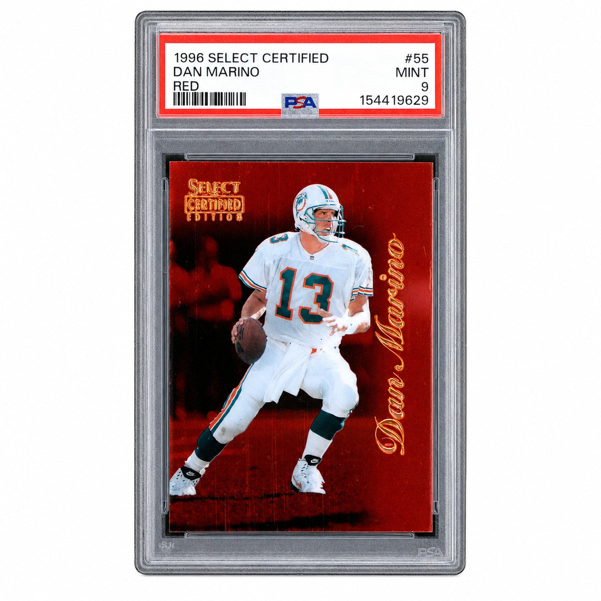 Pokémon Panini 1996 Select Certified Red Dan Marino #55 /2000 PSA 9
