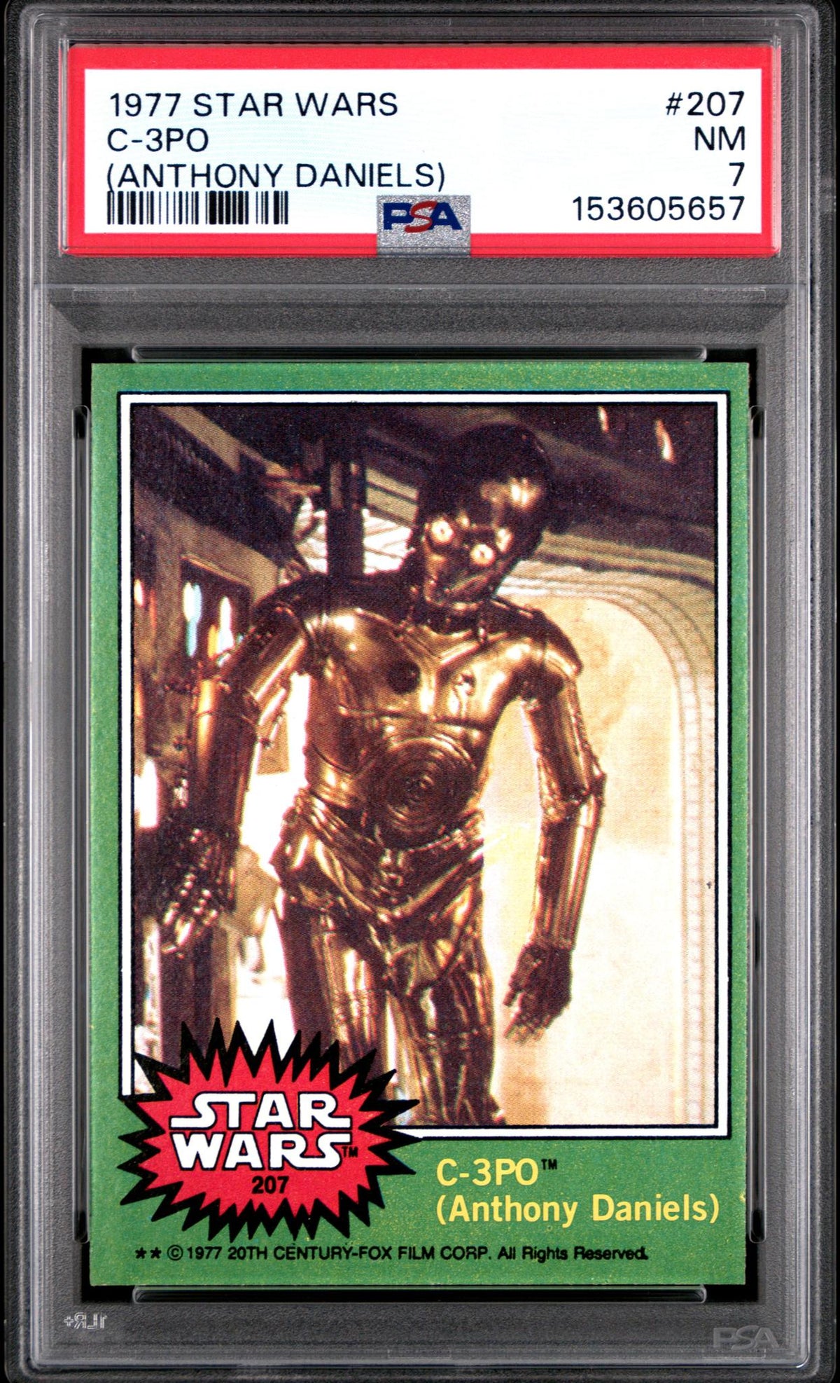 Pokémon Panini 1977 Star Wars Anthony Daniels C-3po #207 PSA 7