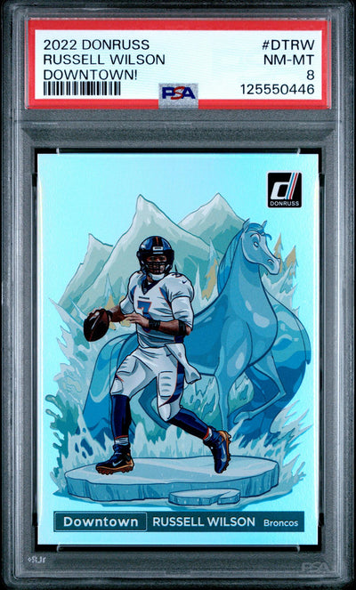 Pokémon Panini 2022 Donruss Downtown Russell Wilson #Dtrw PSA 8