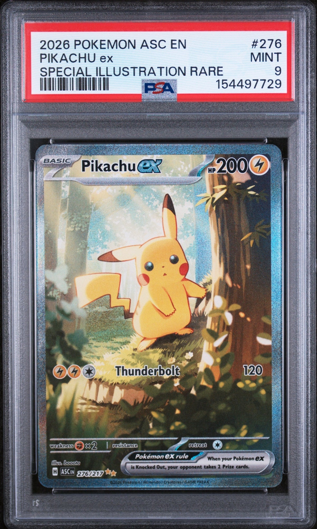 Pokémon 2026 Pokemon Mega Evolution Ascended Heroes Special Illustration Rare Pikachu EX #276 PSA 9