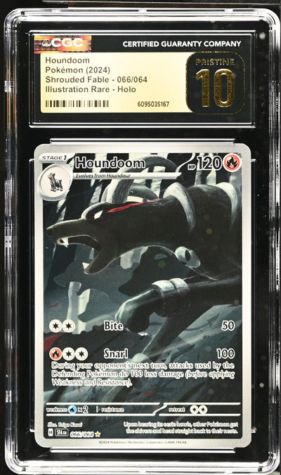 Pokémon 2024 Pokemon #066/064 Houndoom Shrouded Fable CGC 10