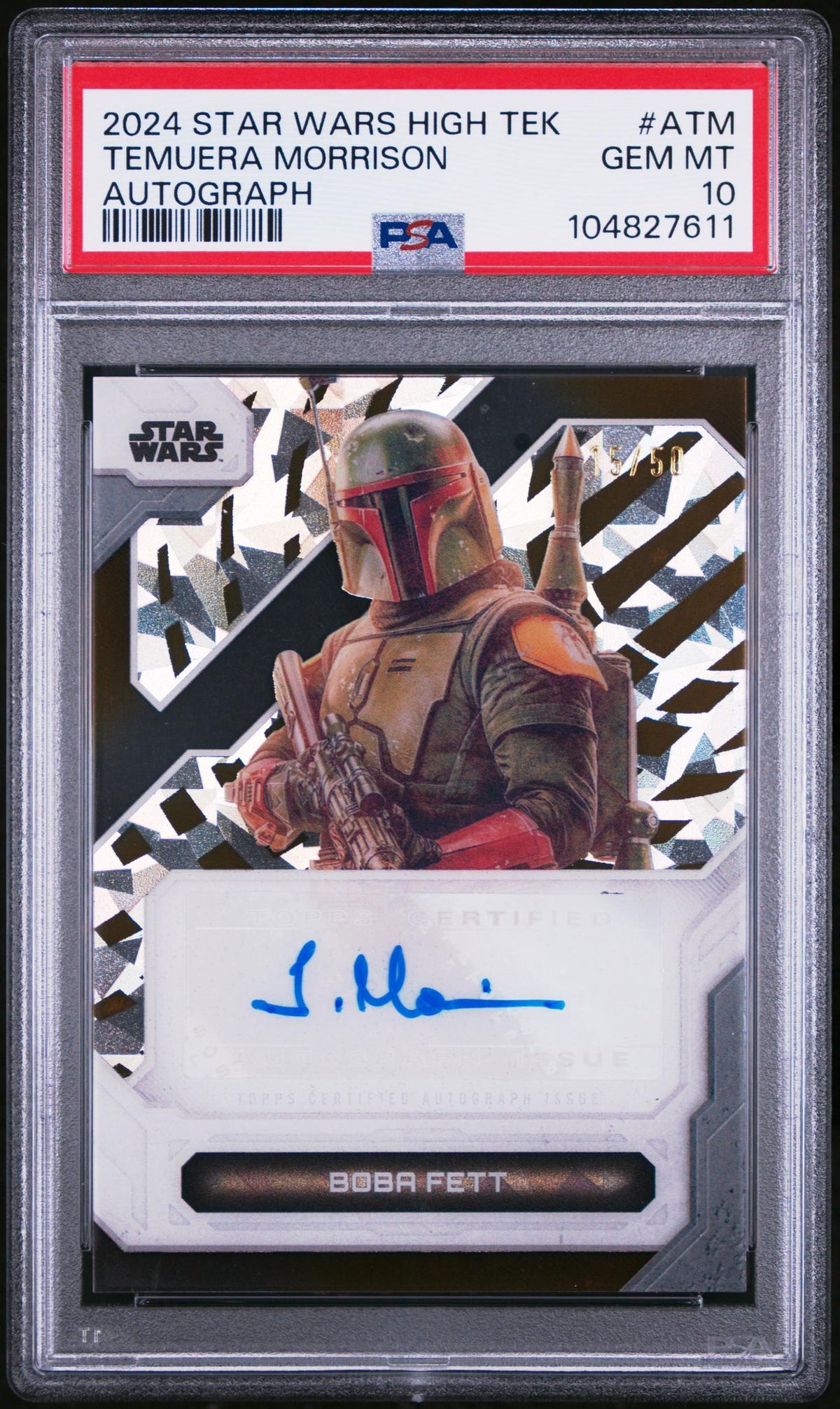 Sports Topps 2024 Topps Star Wars High Tek Autographs Temuera Morrison #Atm /50 PSA 10