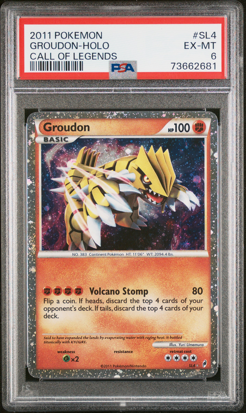 Pokémon PSA 6 Groudon-Holo Call Of Legends