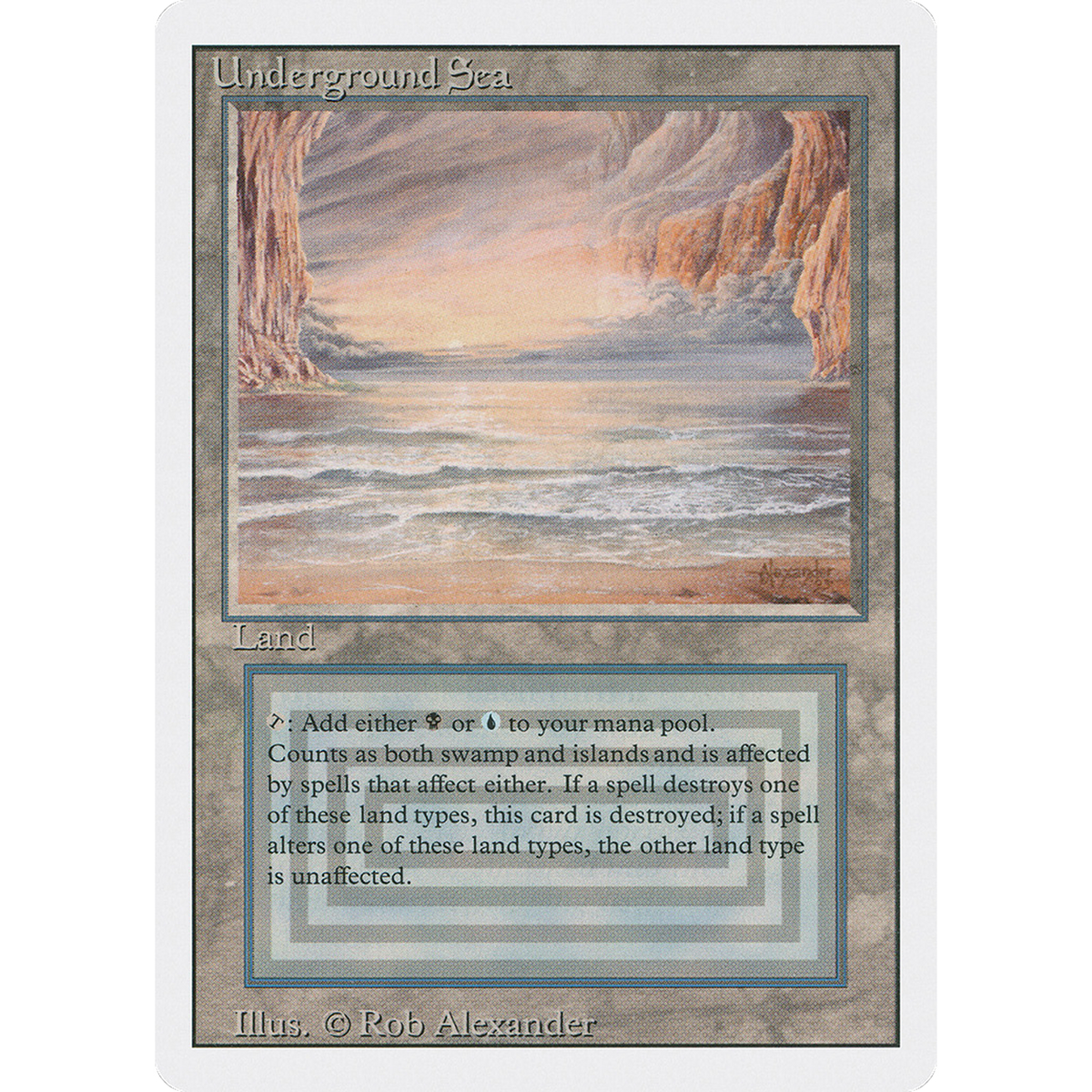 Magic The Gathering Underground Sea [Revised Edition]