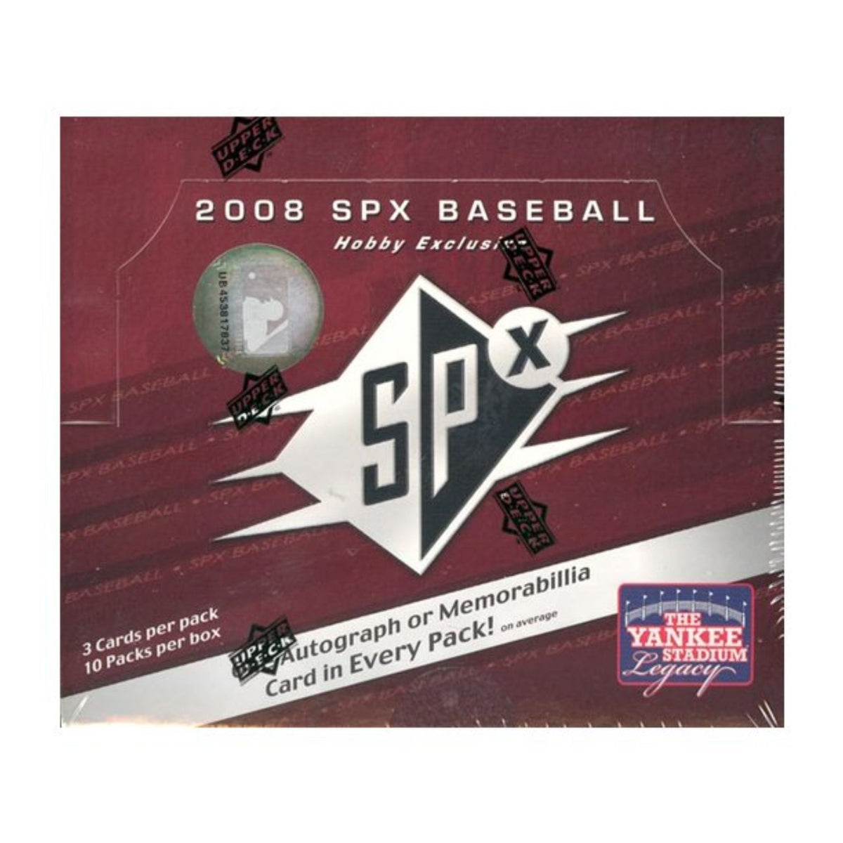 2008 Upper Deck Spx Baseball Hobby Box