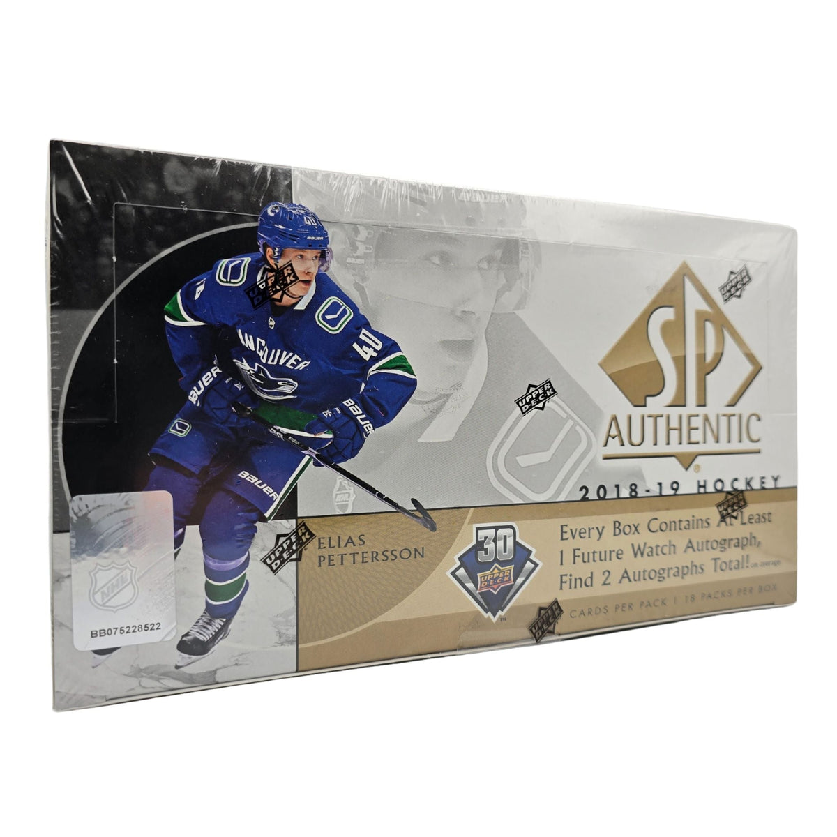 2018/19 Upper Deck Sp Authentic Hockey Hobby Box