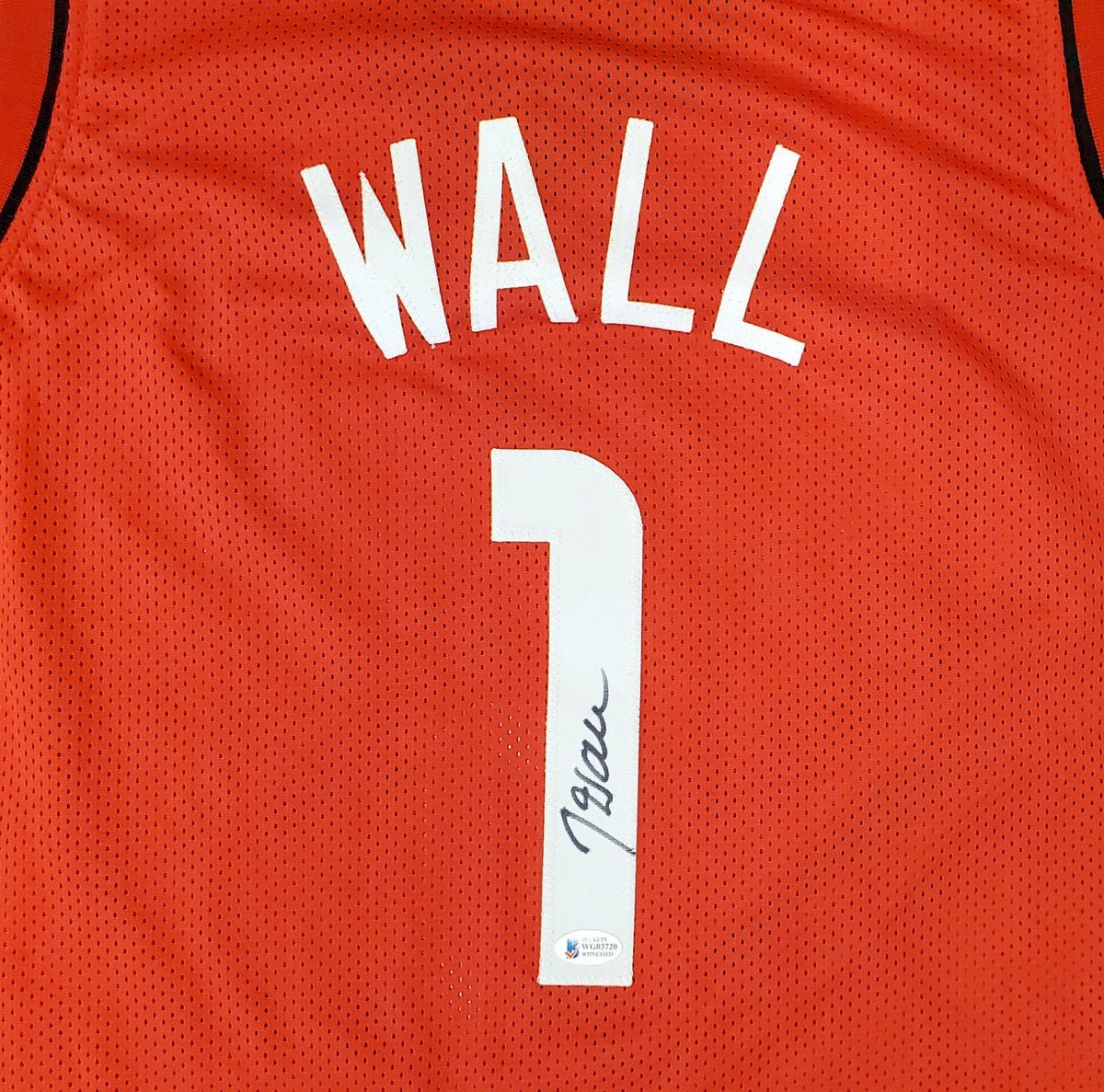 Houston Rockets John Wall Autographed Red Jersey Beckett Bas Stock #189806