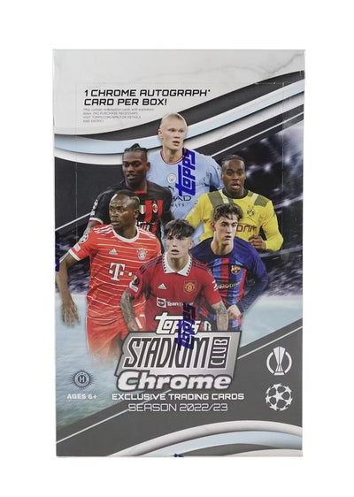 Soccer Topps 2022-23 Topps Uefa Club Competitions Stadium Club Chrome Soccer Hobby Box