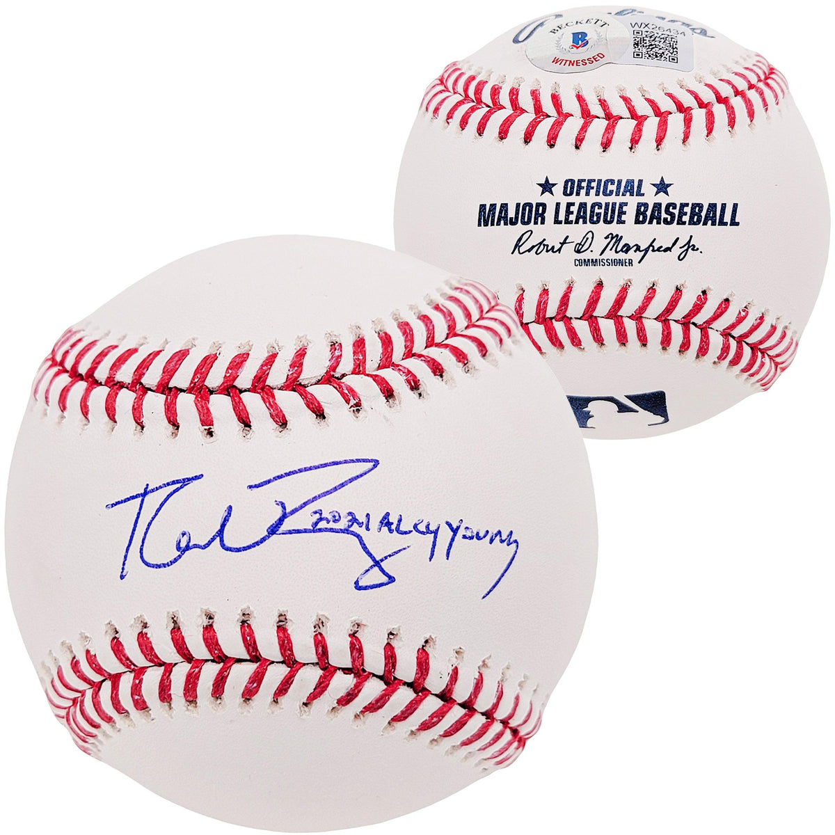 Robbie Ray Autographed Official MLB Baseball Seattle Mariners "2021 Al Cy Young" Beckett Bas Qr Stock #205862