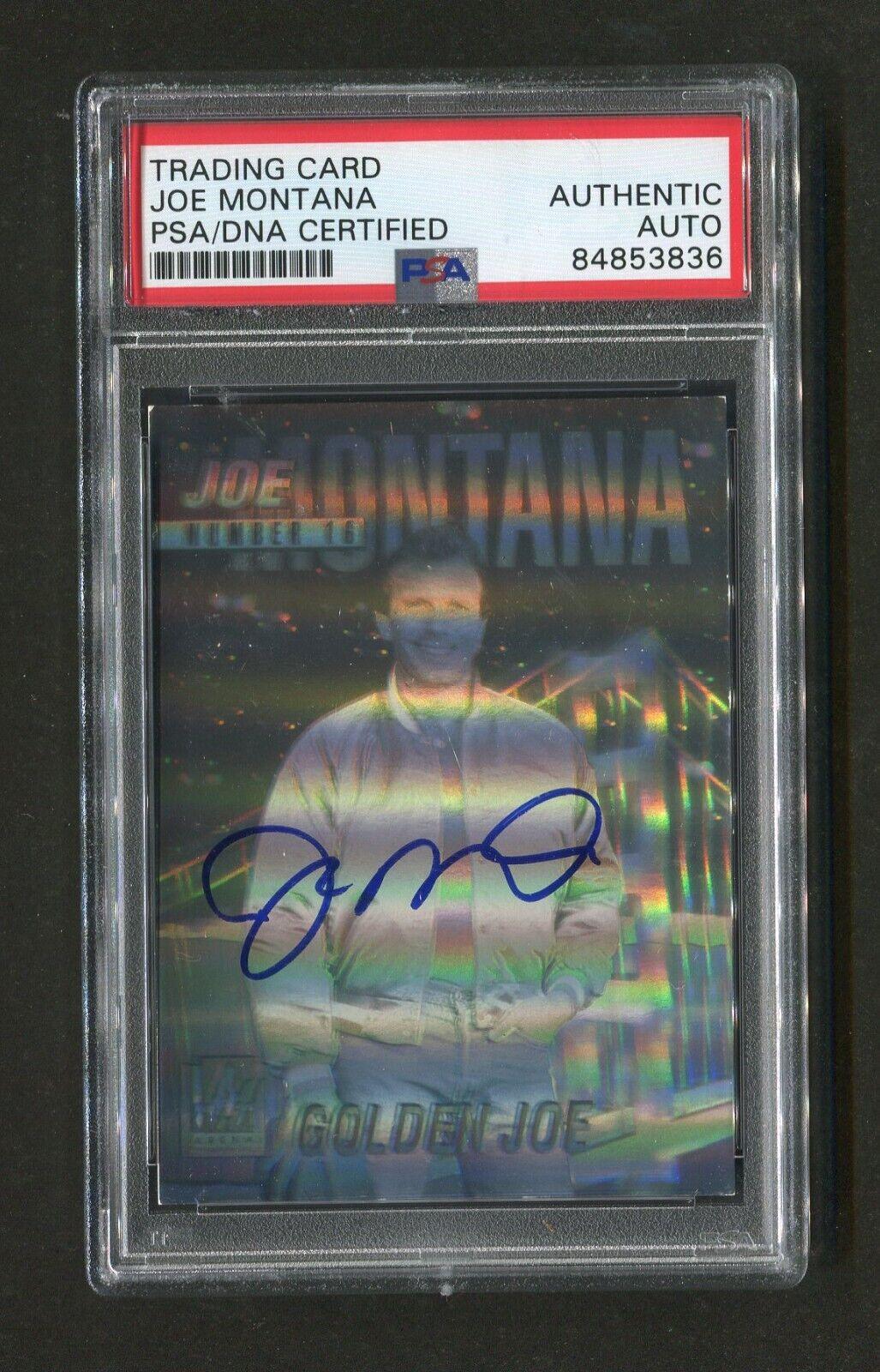 1991 Joe Montana PSA/Dna Authentic Autograph Arena Hologram Signed Football Card