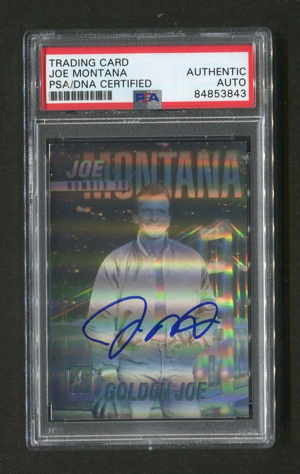 1991 Joe Montana PSA/Dna Authentic Autograph Arena Hologram Signed Football Card