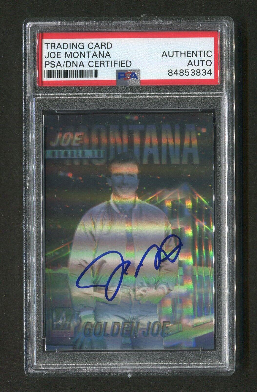 1991 Joe Montana PSA/Dna Authentic Autograph Arena Hologram Signed Football Card