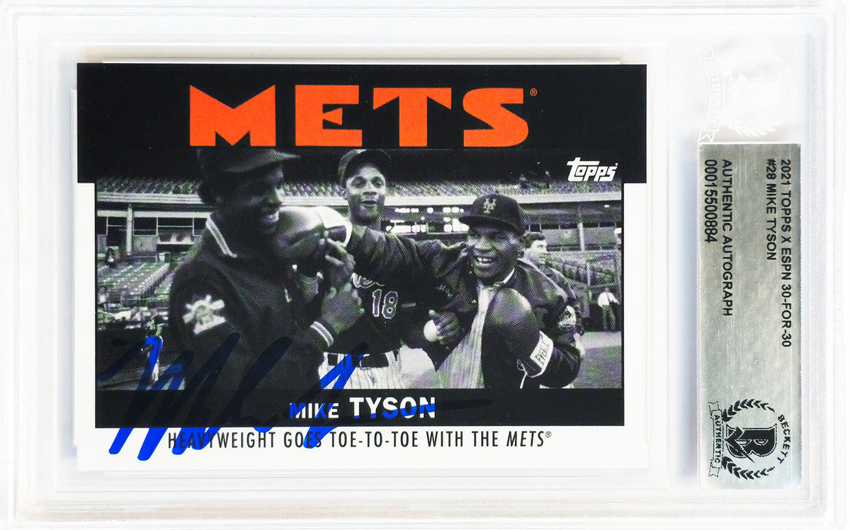 Mike Tyson Autographed 2021 Topps X Espn 30 For 30 Card #28 Beckett Bas #15500884