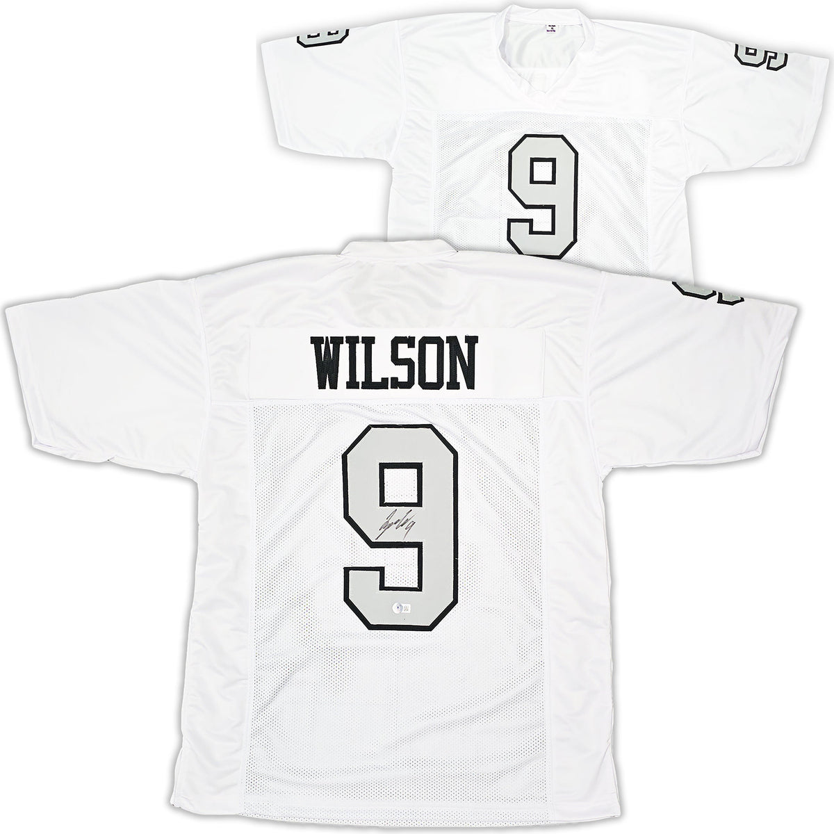 Las Vegas Raiders Tyree Wilson Autographed White Color Rush Jersey Beckett Bas Witness Stock #217962