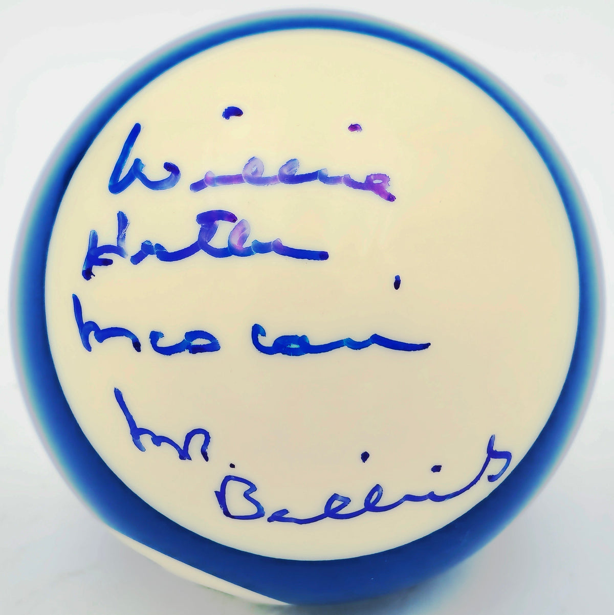 Willie "Hustler" Mosconi Autographed Billiards Pool Ball #10 "Mr. Billiards" Jsa #Ap63461