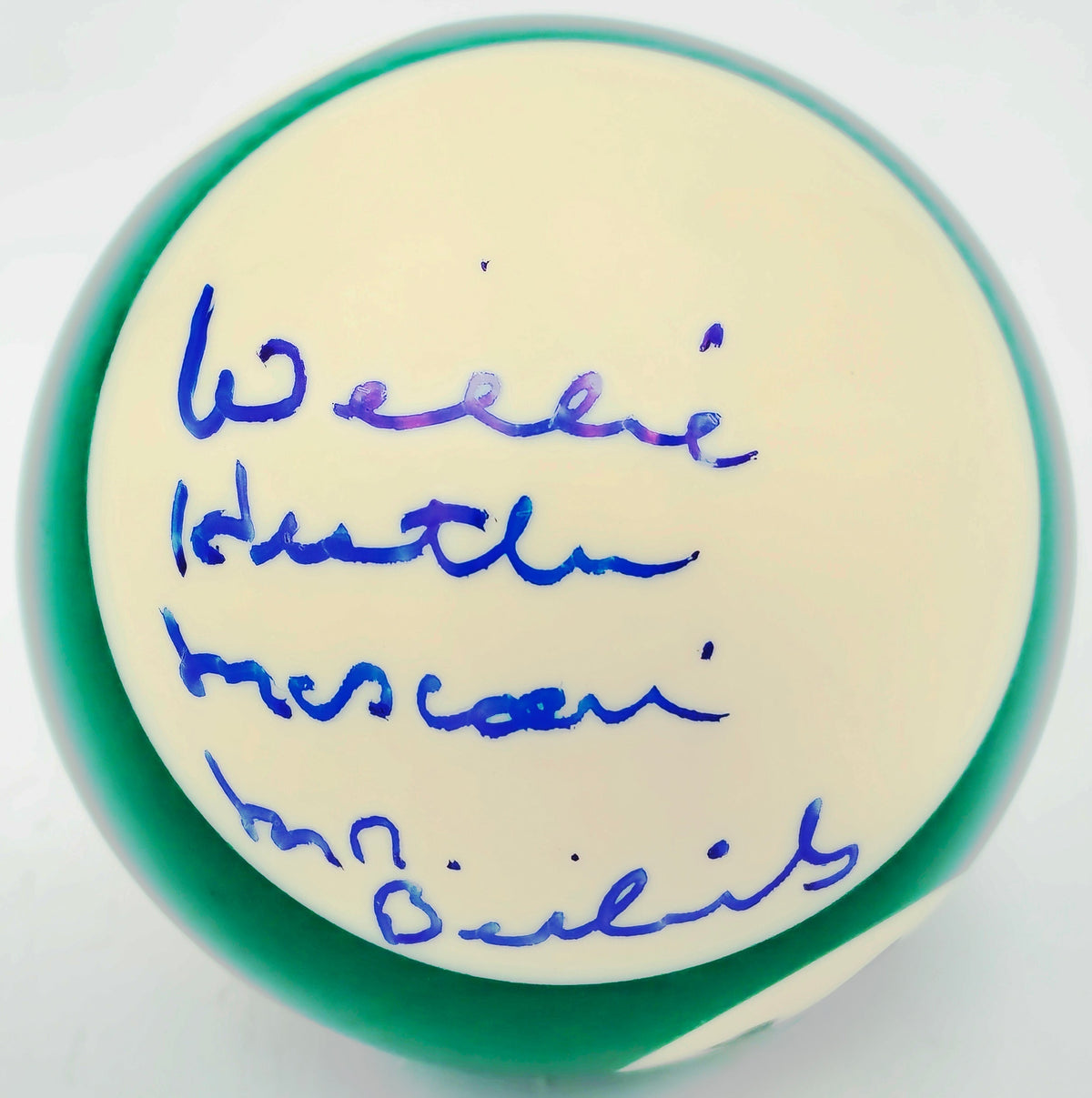 Willie "Hustler" Mosconi Autographed Billiards Pool Ball #14 "Mr. Billiards" Jsa #Ap63454