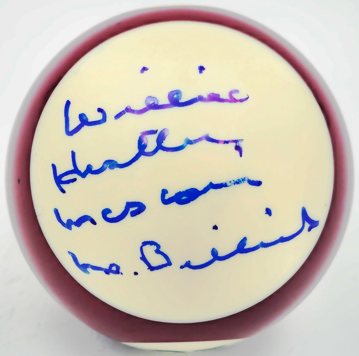 Willie "Hustler" Mosconi Autographed Billiards Pool Ball #15 "Mr. Billiards" Jsa #Ap63453