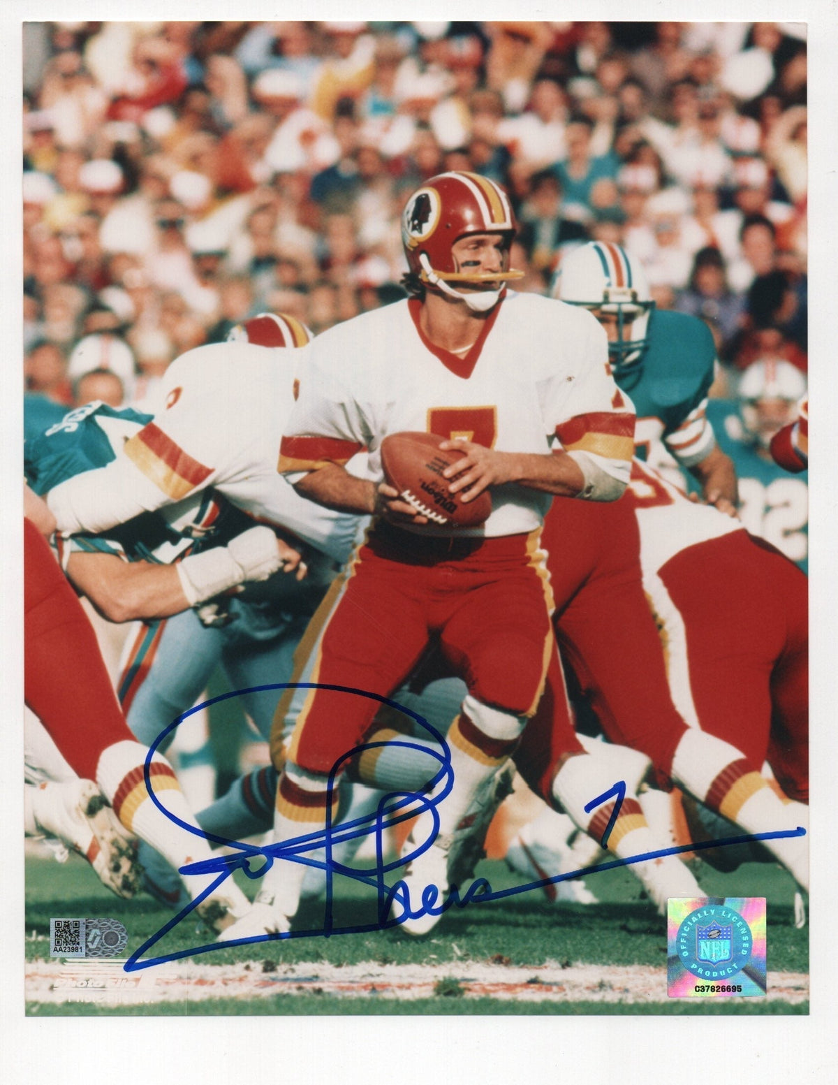 Joe Theismann Signed 8X10 Photo (Aiv Aa23981)