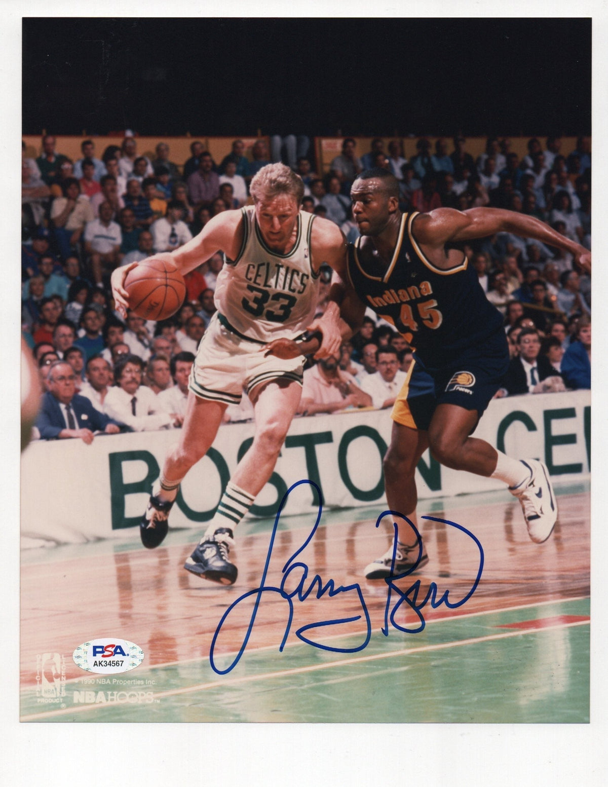 Larry Bird Signed 8X10 Photo (PSA Ak34567)