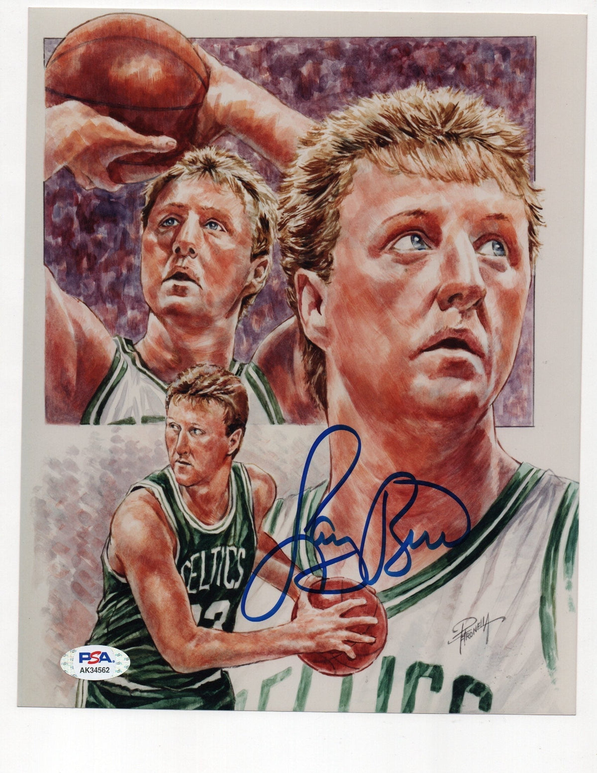 Larry Bird Signed 8X10 Photo (PSA Ak34562)