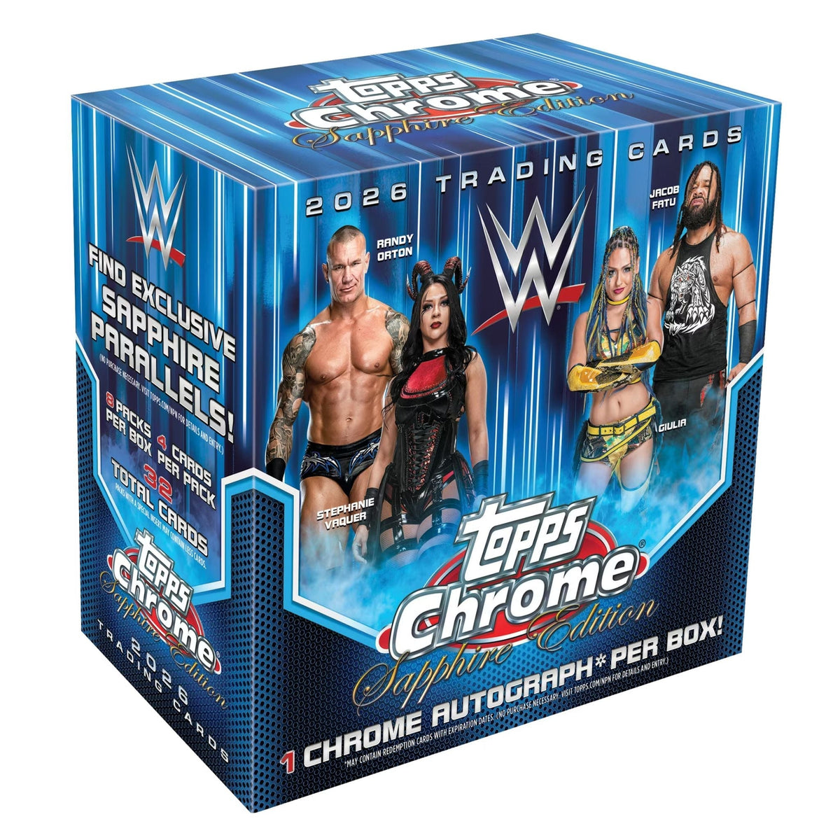 2026 Topps Chrome Wwe Sapphire Edition Box