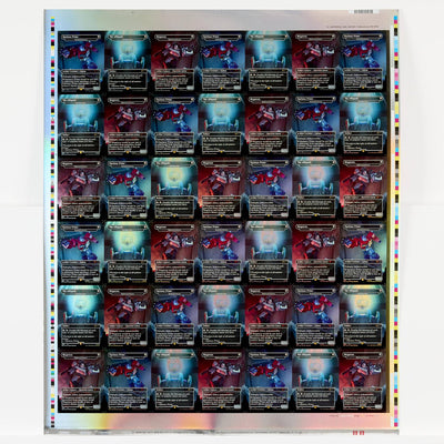 Magic The Gathering Magic The Gathering - Uncut Sheet: Secret Lair Drop: Transformers - Optimus Prime Vs Megatron Borderless Mythic Rare (Non-Foil)