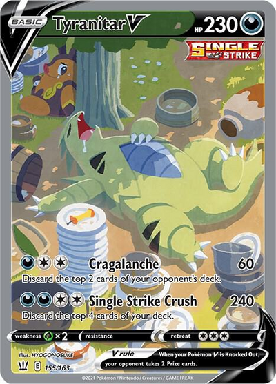 Pokémon Tyranitar V (Alternate Full Art) - Swsh05: Battle Styles (Swsh05)