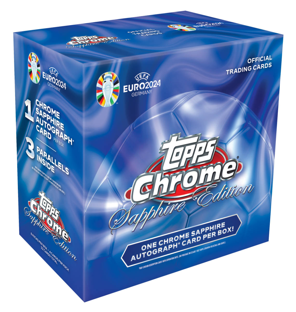 2023-24 Topps Uefa Euro Chrome Sapphire Soccer Hobby 10 Box Case