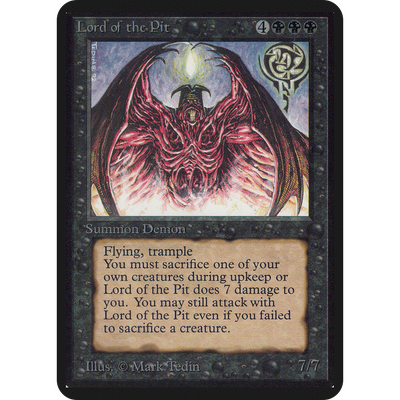 Magic The Gathering Lord Of The Pit [Limited Edition Alpha]