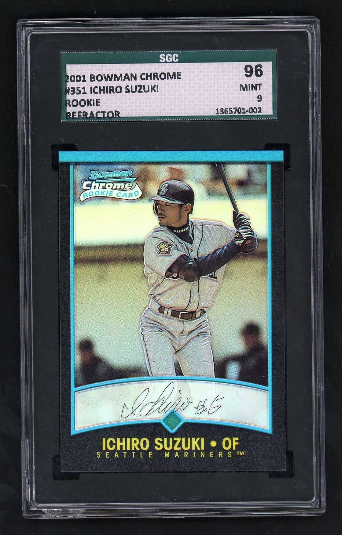 Pokémon Panini 2001 Bowman Chrome Refractor Ichiro Suzuki #351 SGC 9