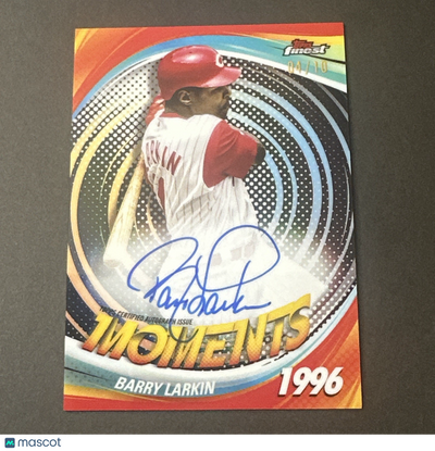 Sports Topps 2025 Topps Finest Barry Larkin #Fma-Bl Black Refractor /10 Parallel/Variety