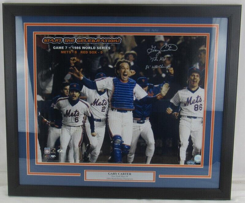 Gary Carter Signed Framed 16X20 Photo W/ 2 Insc PSA/Dna J55843