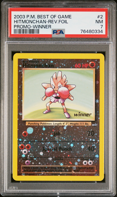 Pokémon PSA 7 Hitmonchan-Rev.Foil Promo-Winner