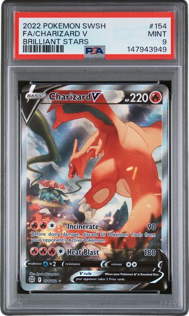Pokémon PSA 9 Fa/Charizard V Brilliant Stars