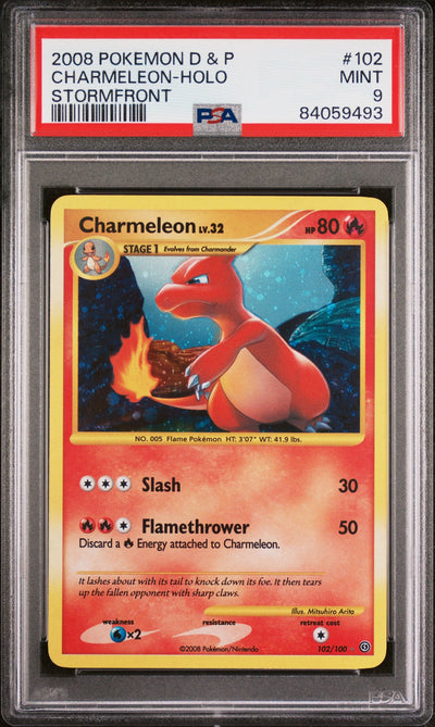 Pokémon PSA 9 Charmeleon Holo Stormfront