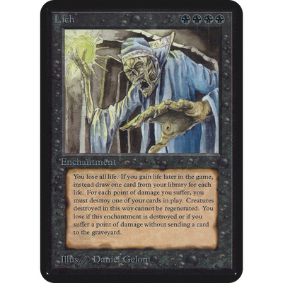 Magic The Gathering Lich [Limited Edition Alpha]