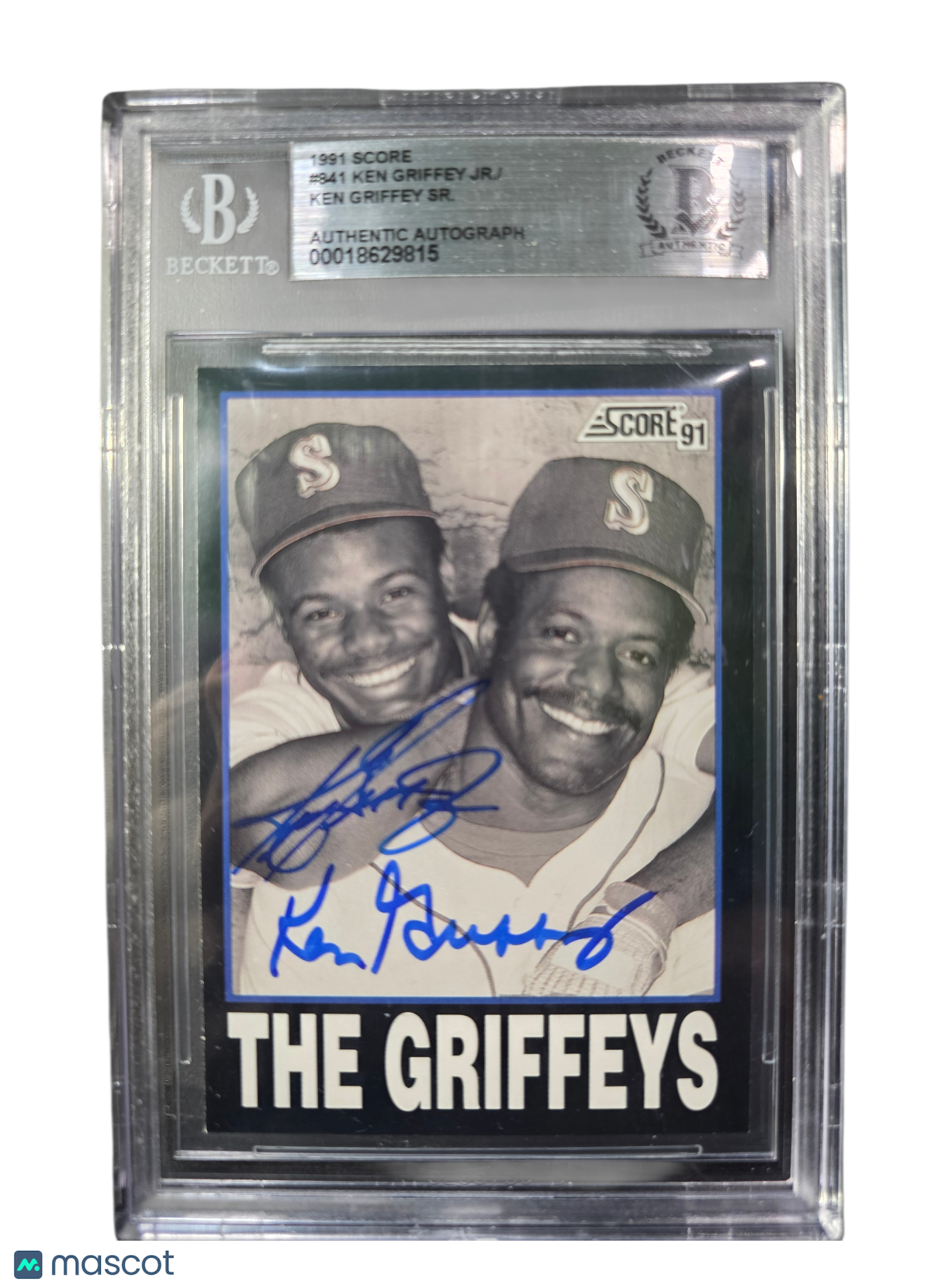 Sports 1991 Score Ken Griffey SR. Ken Griffey Jr. #841 /Ken BGS Authentic
