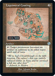 Magic The Gathering Liquimetal Coating (Schematic) (Serial Numbered) - The Brothers' War: Retro Frame Artifacts (Brr)