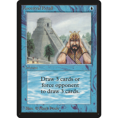 Magic The Gathering Ancestral Recall [Limited Edition Beta]
