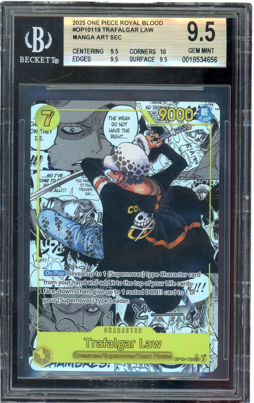 One Piece TCG BGS 9.5 Trafalgar Law Manga