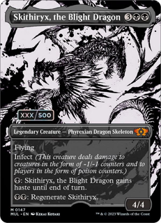 Magic The Gathering Skithiryx, The Blight Dragon (Serial Numbered) - March Of The Machine: Multiverse Legends (Mul)