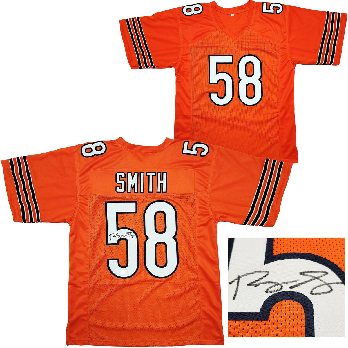 Chicago Bears Roquan Smith Autographed Orange Jersey Beckett Bas Qr Stock #203020
