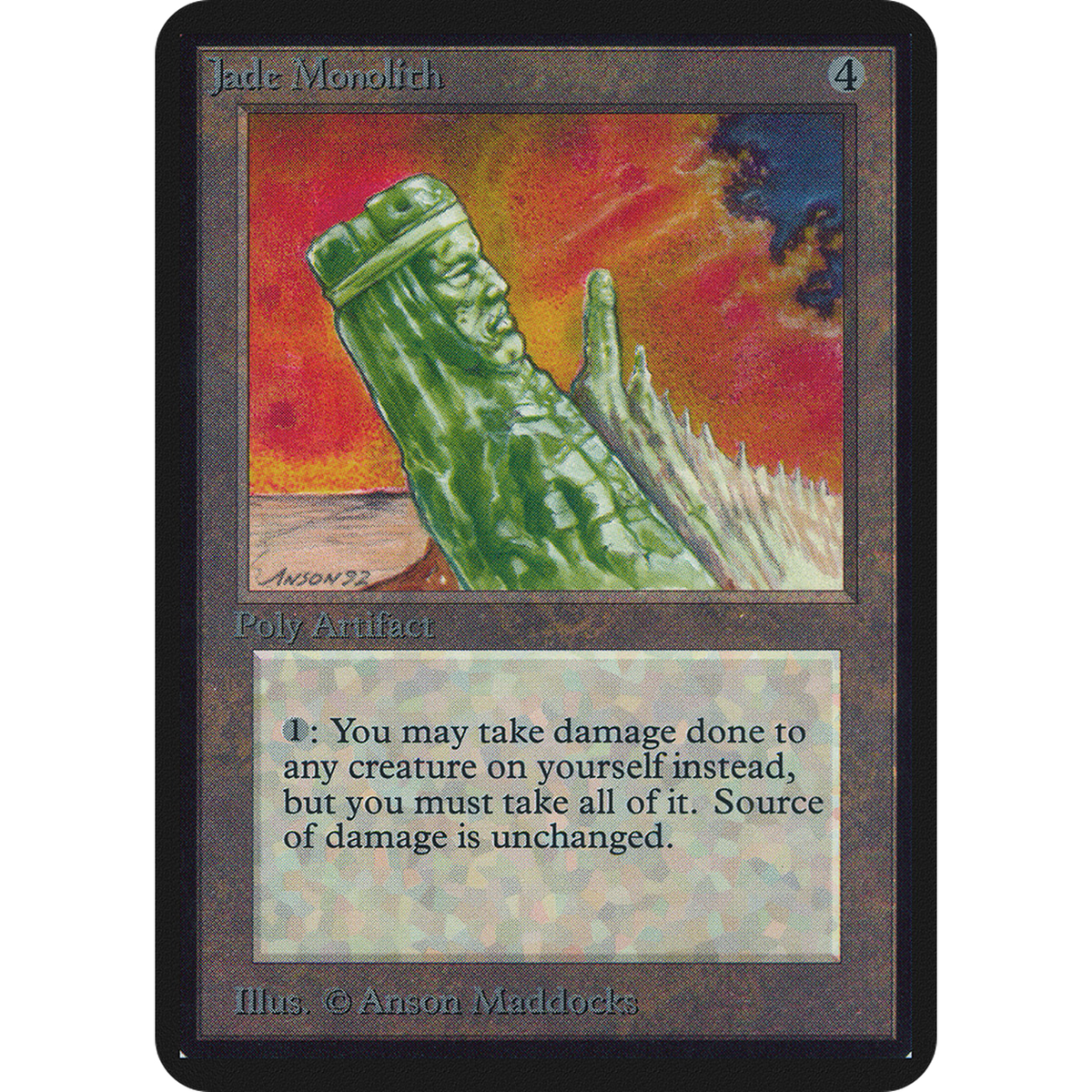 Magic The Gathering Jade Monolith [Limited Edition Alpha]