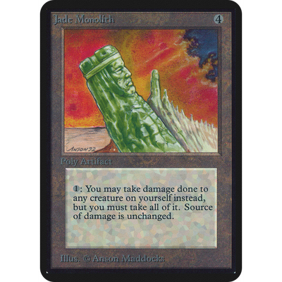 Magic The Gathering Jade Monolith [Limited Edition Alpha]