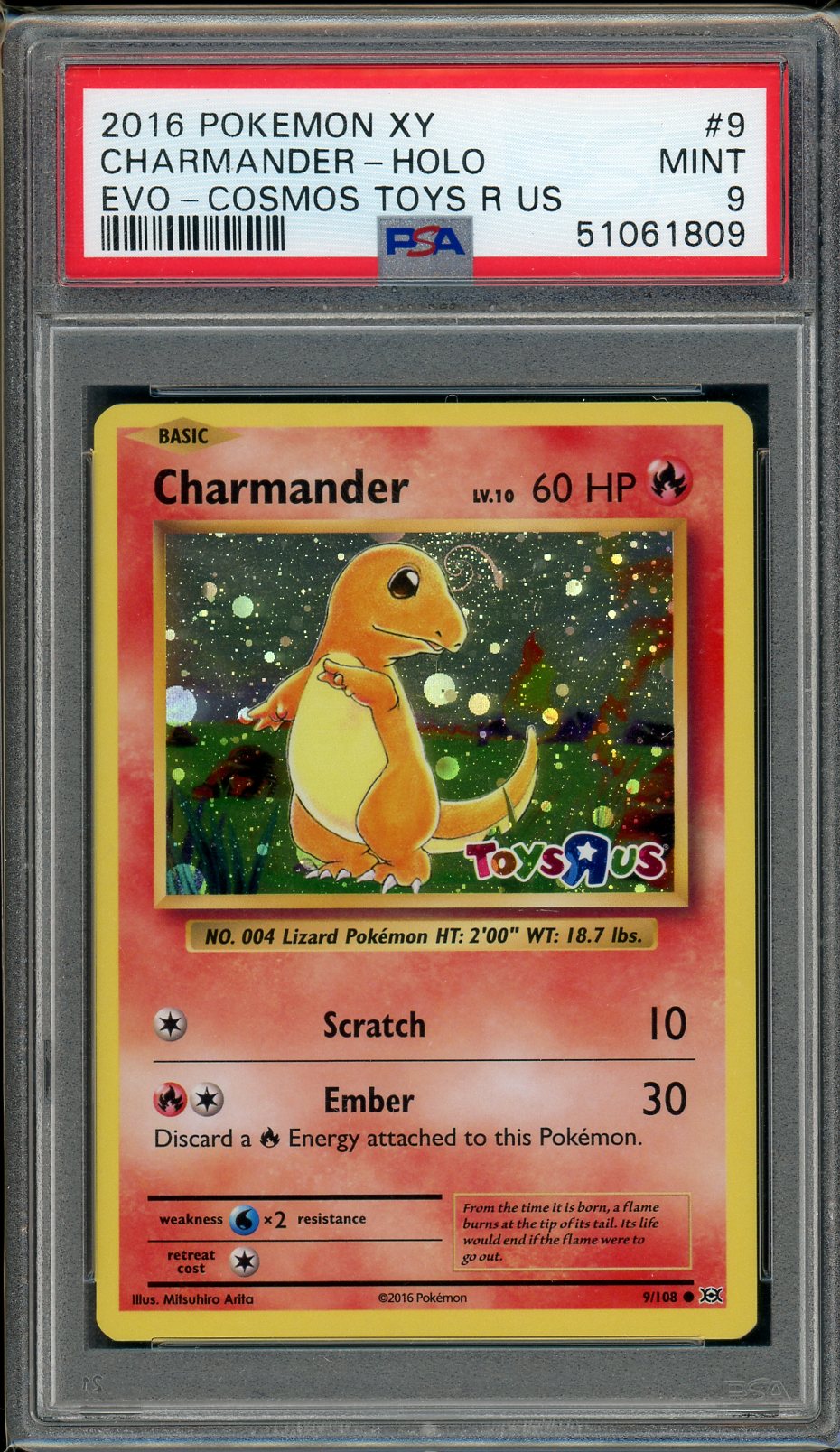 PSA (Mint 9) Charmander-Holo #9 - Pokemon Xy Evolutions (#51061809)