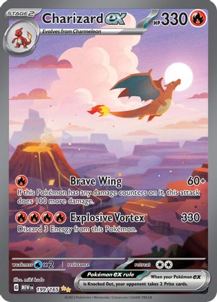 Pokémon Charizard EX (199/165) - SV Scarlet & Violet 151 Holofoil