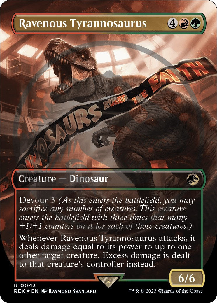 Ravenous Tyrannosaurus (Borderless) (Emblem) [Rex - 43]