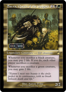 Magic The Gathering Savra, Queen Of The Golgari (Retro Frame) (Serial Numbered) - Ravnica Remastered (Rvr)
