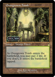 Magic The Gathering Overgrown Tomb (Retro Frame) (Serial Numbered) - Ravnica Remastered (Rvr)