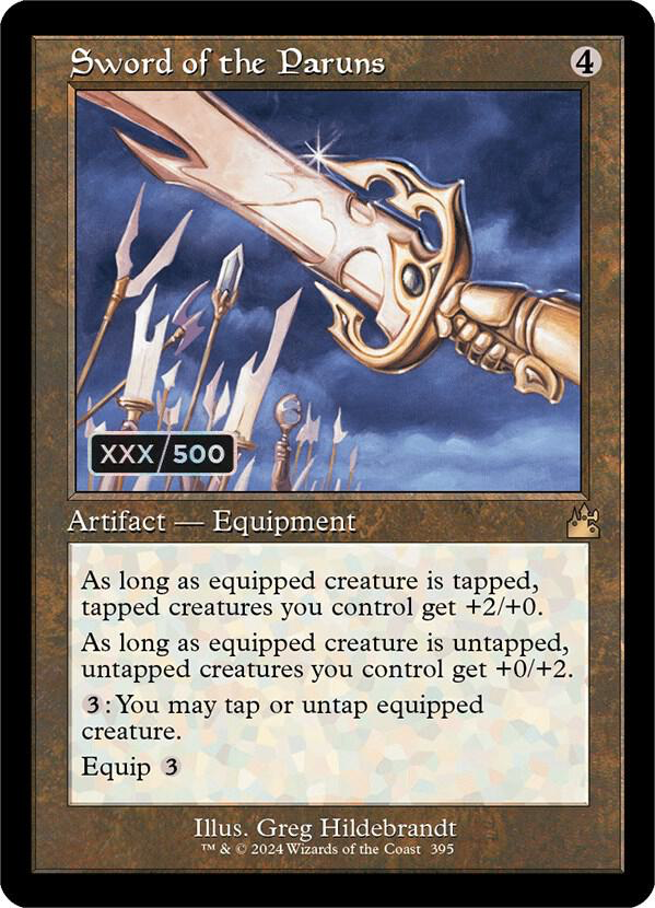 Magic The Gathering Sword Of The Paruns (Retro Frame) (Serial Numbered) - Ravnica Remastered (Rvr)